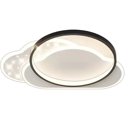 Lustra LED cu telecomanda NUVIA 71W, Nor, lumina Rece/Calda/Neutra, Dimabila, Negru