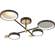 Lustra LED cu Telecomnda MARIA, 22W, 4 Elemente, Lumina Calda/Rece/Neutra, Dimabila, Negru