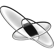 Lustra LED cu telecomanda ORBITA 74W, 3 Elemente, Ovala, lumina Rece/Calda/Neutra, Dimabila, Negru