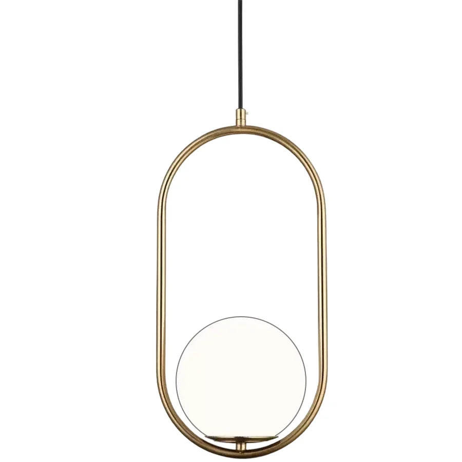 Lustra LOFT Gallery Modern, 1x E27, Alb Auriu, Metal, Inaltime Reglabila