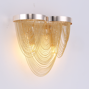 Aplica Aurora, 2xE14, Diametru 23 cm, Auriu, Metal