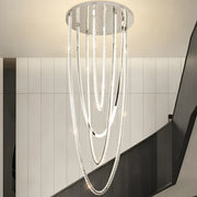 Candelabru LED CC50303/800CH, Diametru 80 cm, Inaltime 200 cm,  Lumina Rece/Neutra/Calda, Dimabila, Argintiu, Cristal, Metal