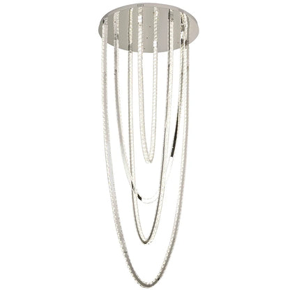 Candelabru LED CC50303/800CH, Diametru 80 cm, Inaltime 200 cm,  Lumina Rece/Neutra/Calda, Dimabila, Argintiu, Cristal, Metal