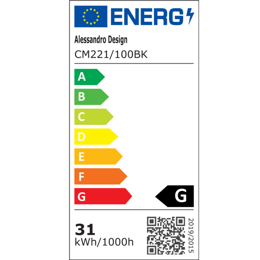 Candelabru Modern, LED, ARIA Largo, 31W, lumina Calda, Negru