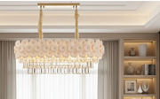 Candelabru Cristal PETAL Regalis 12xE14, 80x30 cm, Auriu, Inaltime Reglabila, Metal si Cristal