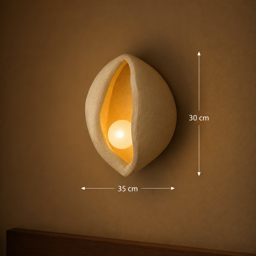 Aplica Decorativa CONCHA, 30x35cm, 1xE27, Polistiren, Alb