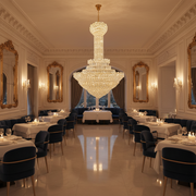 Candelabru Cristal PALAIS Supremo 34xE14, Diametru 100cm, Inaltime 170cm, Auriu Lucios, Inaltime Reglabila, Design Elegant