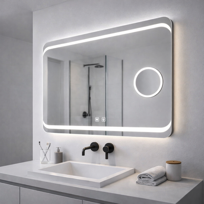 Oglinda LED Rectangulara, 80x60cm, Stella Touch, Sistem Dezaburire