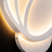 Aplica LED de Perete Tulip 16W, Lumina Rece/Calda/Neutra 3000K/4000K/6000K, Alb, Metal si Acril