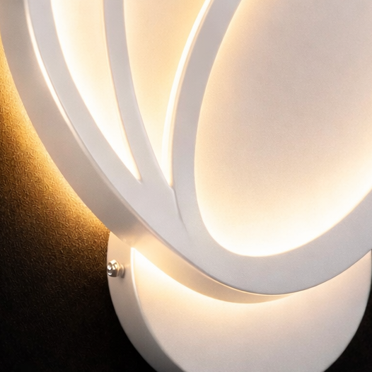 Aplica LED de Perete Tulip 16W, Lumina Rece/Calda/Neutra 3000K/4000K/6000K, Alb, Metal si Acril