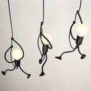 Lustra MODERNA, tip Pendul, FUNTASIA, Figurina, 3xE27, Inaltime Reglabila, Negru