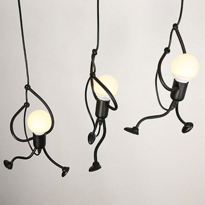 Lustra MODERNA, tip Pendul, FUNTASIA, Figurina, 3xE27, Inaltime Reglabila, Negru
