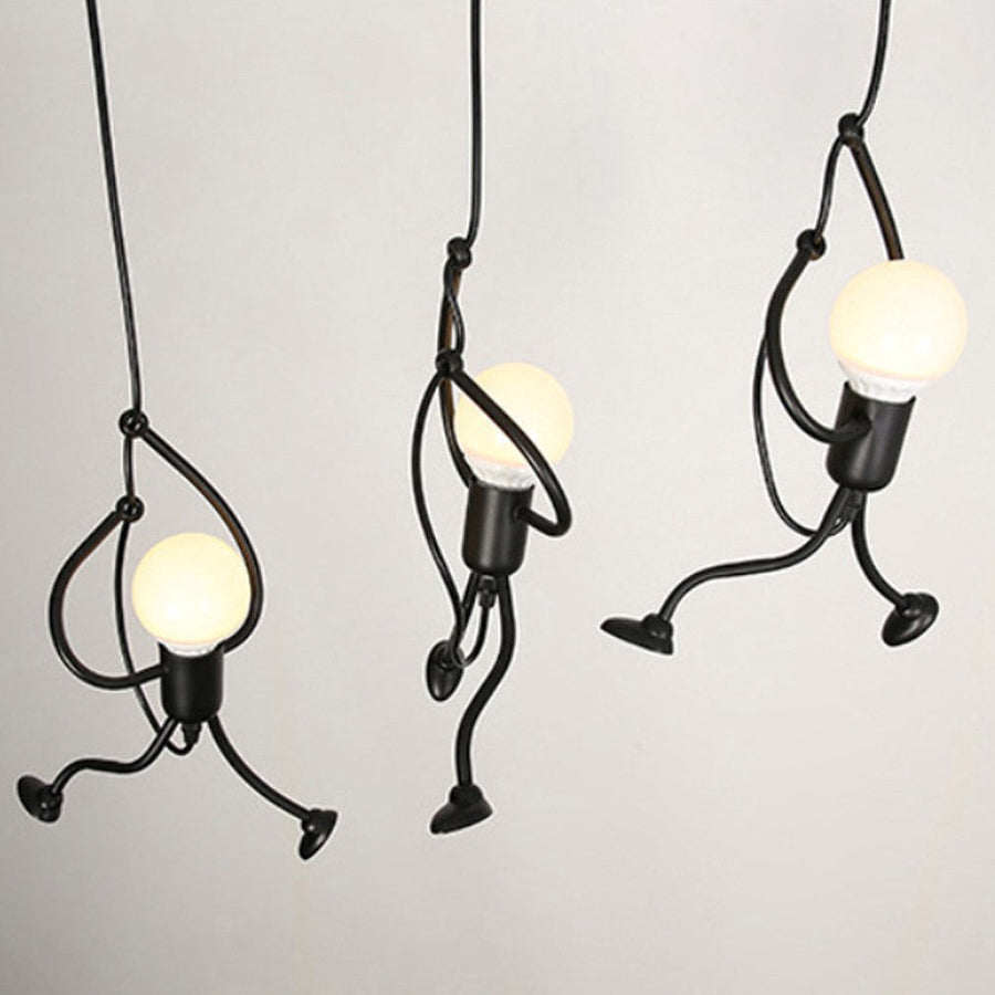 Lustra MODERNA, tip Pendul, FUNTASIA, Figurina, 3xE27, Inaltime Reglabila, Negru