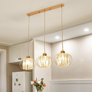 Lustra Clasica Moderna, Suspendata, Monica LC910/3LGD, 3 X E27, Auriu, Metal si Sticla, Inaltime Reglabila