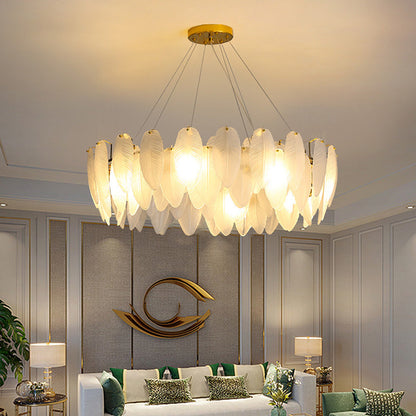 Candelabru Cristal VICOMTE Eleganza, 6x E14, Diametru 50cm, Auriu, Inaltime Reglabila