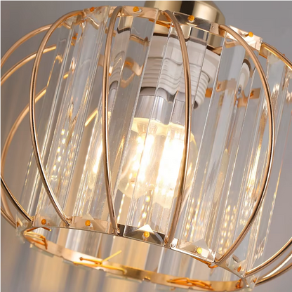 Lustra Clasica Moderna, Suspendata, Monica LC910/3LGD, 3 X E27, Auriu, Metal si Sticla, Inaltime Reglabila