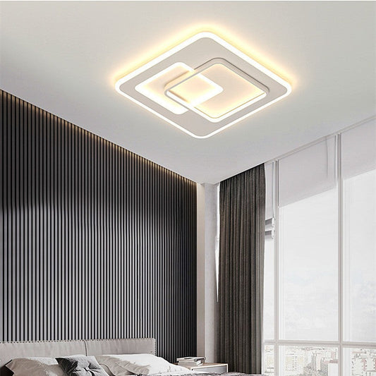 Lustra LED cu telecomanda NOLUX 34W,  Patrata, lumina Rece/Calda/Neutra, Dimabila, Alb