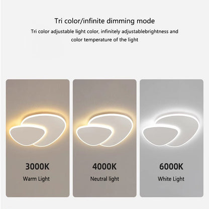 Lustra LED cu telecomanda FUTURA LUMINA 66W, Ovala, lumina Rece/Calda/Neutra, Dimabila, Alb
