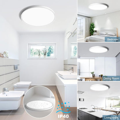Plafoniera LED SOLIS 27cm 20W Lumina Rece, Alb