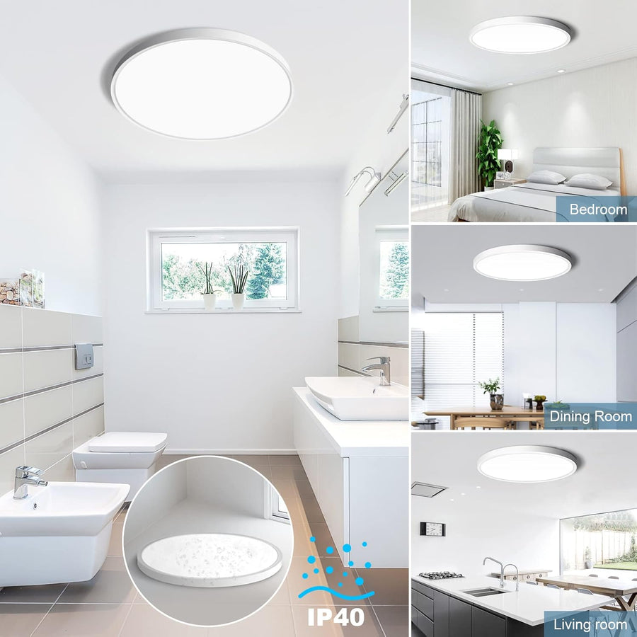 Plafoniera LED SOLIS 27cm 20W Lumina Rece, Alb