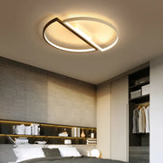 Lustra LED cu telecomanda VECTOR ARCUS 52W, 2 Elemente, lumina Rece/Calda/Neutra, Dimabila, Alb Negru