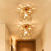 Lustra Vera, 1*E27, Auriu, Metal si Cristal