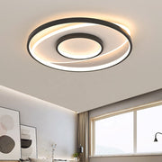 Lustra LED cu telecomanda FIGURATO, 63W, 3 Cercuri, lumina Rece/Calda/Neutra, Dimabila, Negru