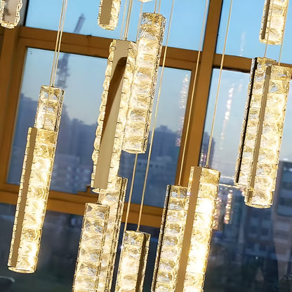 Candelabru Cristal LED 82W 3000K4000K6000K Amiri Diametru 40cm x Inaltime 300cm