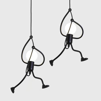 Lustra MODERNA, tip Pendul, FUNTASIA, Figurina, 1xE27, Inaltime Reglabila, Negru