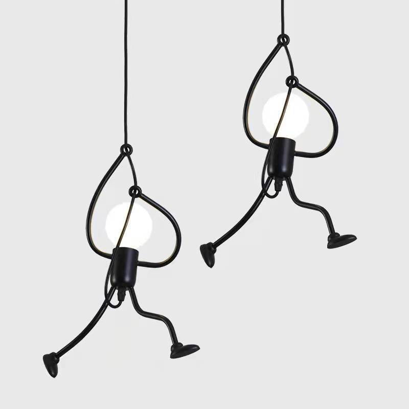 Lustra MODERNA, tip Pendul, FUNTASIA, Figurina, 1xE27, Inaltime Reglabila, Negru