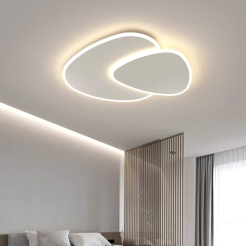 Lustra LED cu telecomanda FUTURA LUMINA 66W, Ovala, lumina Rece/Calda/Neutra, Dimabila, Alb