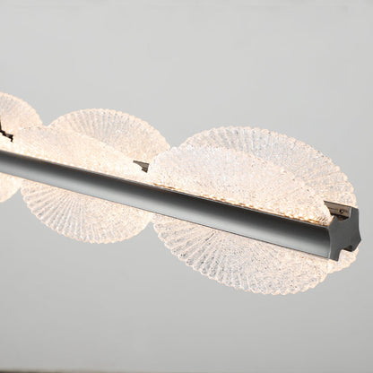 Lustra LED suspendata cu Telecomanda ISOTTA 105W, lumina Rece/Calda/Neutra 3000K/4000K/6000K, Dimabila,Inaltime Reglabila, Negru si Argintiu, Metal si Cristal