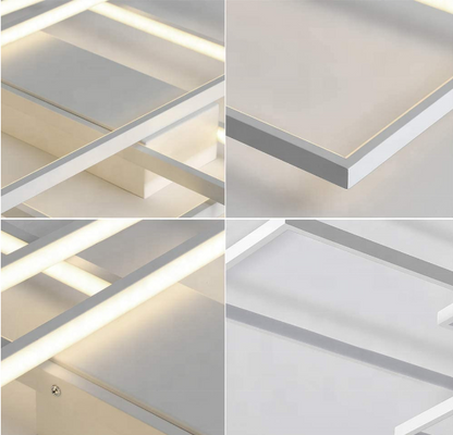 Lustra LED cu telecomanda LANDYN 78W, lumina Rece/Calda/Neutra, Dimabila, Alb
