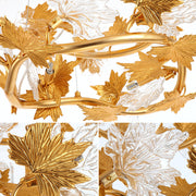 Candelabru Modern, CM260/500GD, 6xE14, Diametru 50cm, Auriu, Inaltime Reglabila, Metal si Cristal