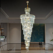Candelabru Cristal CC8043/600H1800GD, Diametru 60cm, Inaltime 180cm, Auriu Lucios, Inaltime Reglabila, Design Elegant