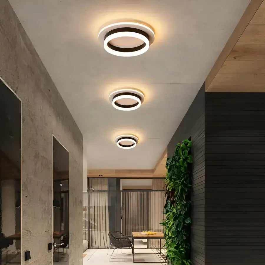 Lustra LED SOLENA ROTONDA 13W, Diametru 25cm, lumina Rece/Calda/Neutra, Alb Negru