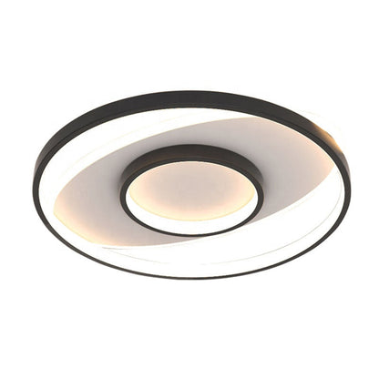 Lustra LED cu telecomanda FIGURATO, 63W, 3 Cercuri, lumina Rece/Calda/Neutra, Dimabila, Negru
