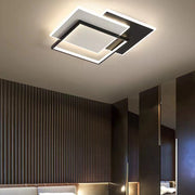 Lustra LED cu telecomanda CHIARA 98W, 3 Patrate, lumina Rece/Calda/Neutra, Dimabila, Negru