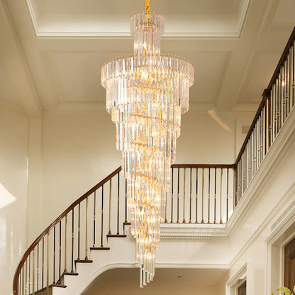 Candelabru Cristal CC8043/600H1800GD, Diametru 60cm, Inaltime 180cm, Auriu Lucios, Inaltime Reglabila, Design Elegant
