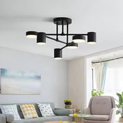 Lustra LED  GALIOS 72W, 6 Elemente, lumina Rece/Calda/Neutra, Negru