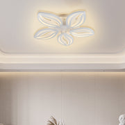 Lustra LED cu telecomanda ORCHID 66W, 5 Petale, lumina Rece/Calda/Neutra, Dimabila, Alb