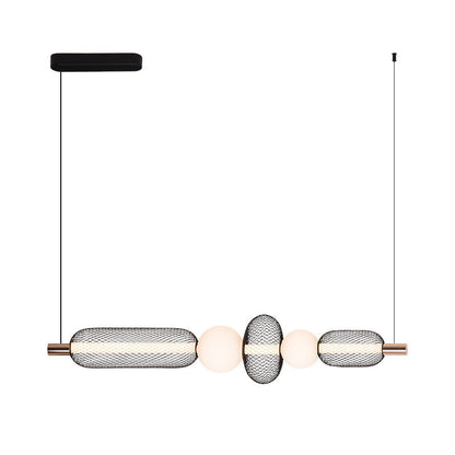 Lustra LED Suspendata LM551/5BK, 27W, Lumina 3000/4000/6000K, Negru, Inaltime Reglabila