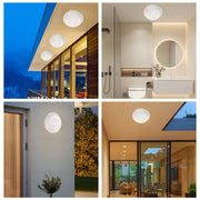Aplica LED de Exterior AX310/162WH, 12W, Lumina Rece 3000K, Diametru 16cm, IP65, Alb