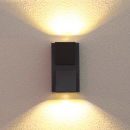 Aplica LED de Exterior si Interior, 2 Surse x 5W, IP65, ABS, Negru, 3000K, AX100/2BK