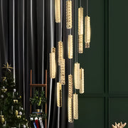 Candelabru Cristal LED 82W 3000K4000K6000K Amiri Diametru 40cm x Inaltime 300cm