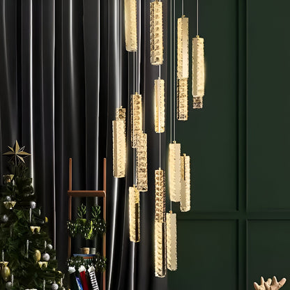 Candelabru Cristal LED 82W 3000K4000K6000K Amiri Diametru 40cm x Inaltime 300cm