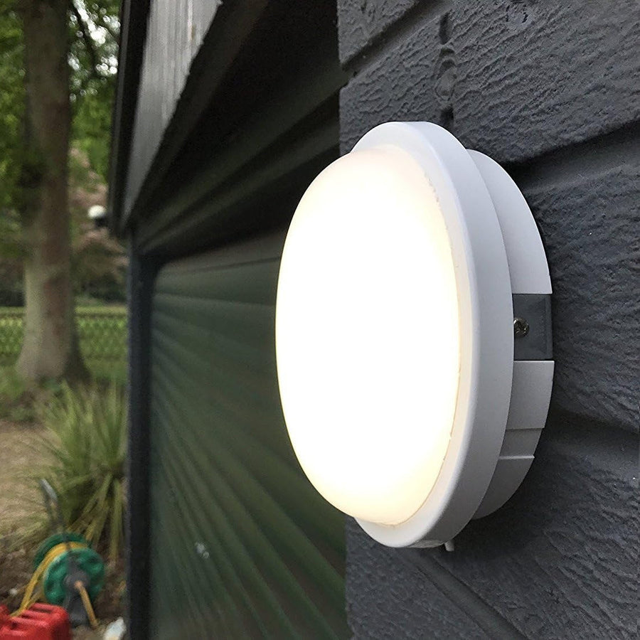 Aplica LED de Exterior AX310/162WH, 12W, Lumina Rece 3000K, Diametru 16cm, IP65, Alb