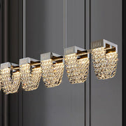 Lustra LED Suspendata, STRATUS Supremo, Cristal si Metal, 15W, Lumina Rece/Calda/Neutra 3000K/4000K/6000K, Iluminat Luxos