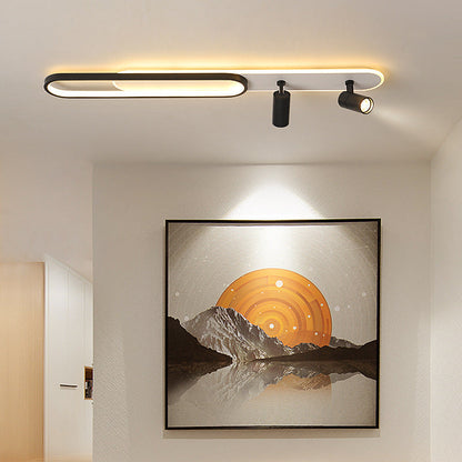 Lustra LED cu Proiector Reglabil FISSO Camilla 69W, lumina Rece/Calda/Neutra, Negru
