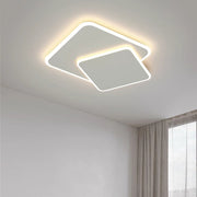 Lustra LED cu telecomanda  FUTURA LUMINA 66W, 2 Patrate, lumina Rece/Calda/Neutra, Dimabila, Alb
